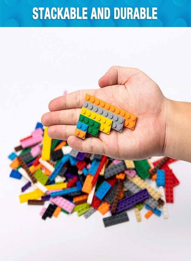 MANNIDOO 360 Pieces Flat Building Plates, 12 Sizes Multipacks Plates Compatible with All Major Brands Building Pieces, Small Flat Platform Base for Building Bricks, 16 Colors - Image 2
